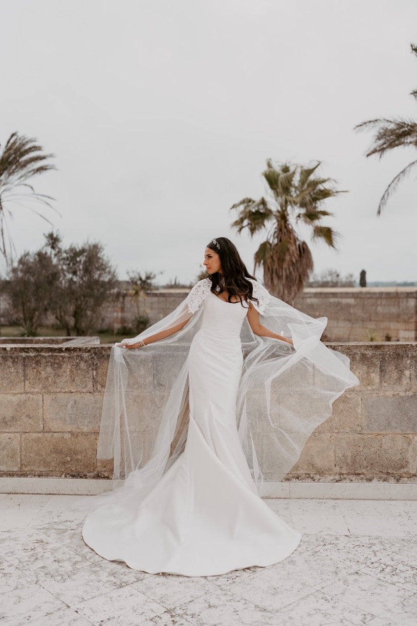 Chiara Lace Bridal Cape
