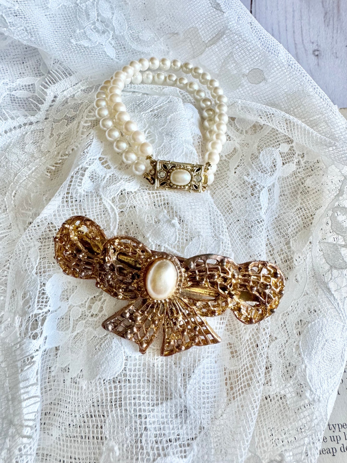 Brooklyn Vintage Pearl Bracelet