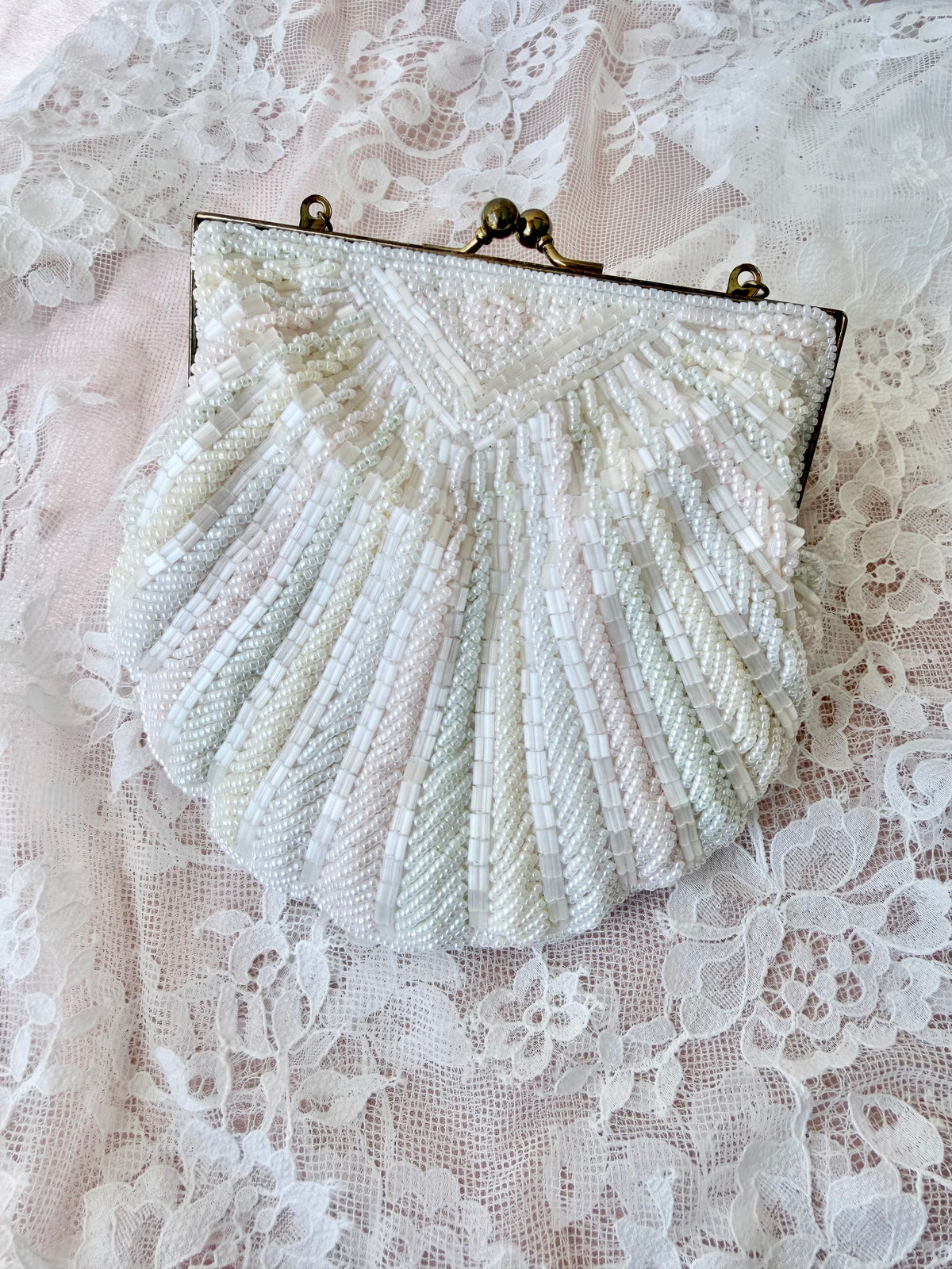 Vintage Beaded Bridal Clutch for Wedding
