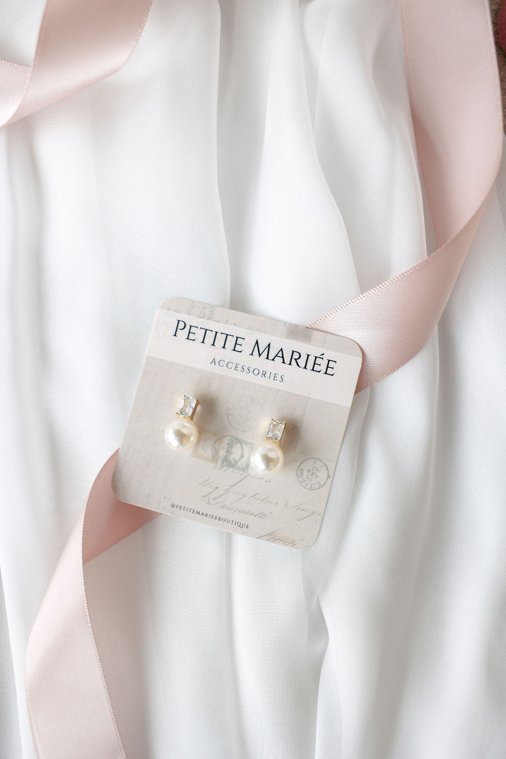Pearl Crystal Wedding Earrings