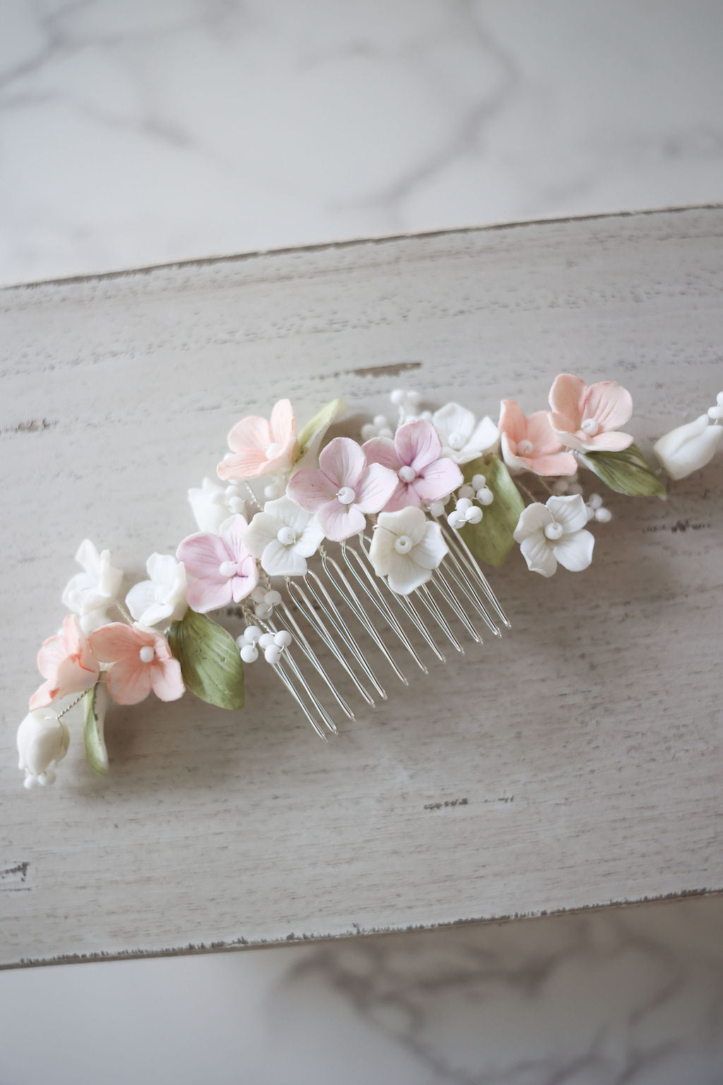 Pastel Floral Wedding Hairpiece