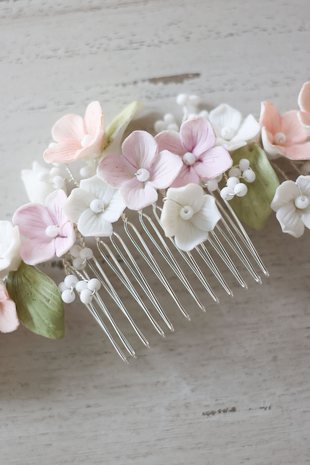 Pastel Floral Wedding Hairpiece