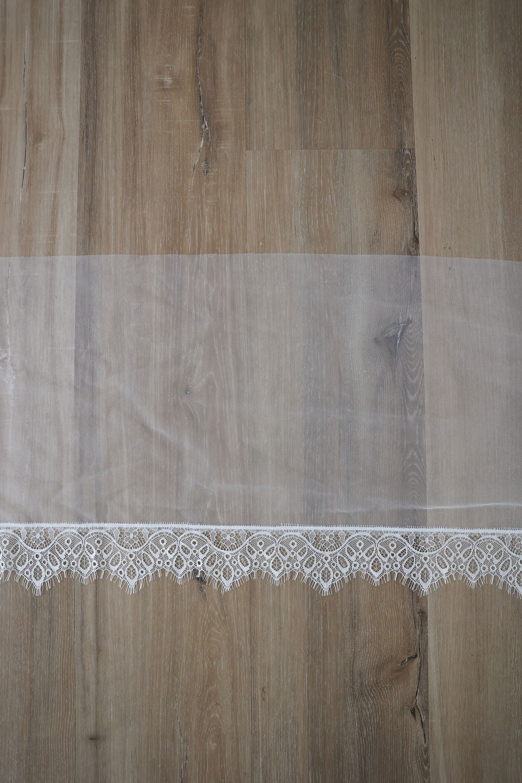 Bridal Scarf with Lace Trim