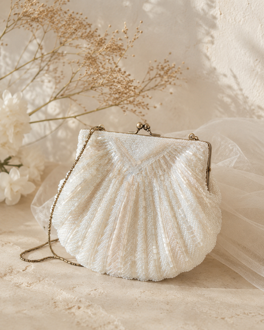 Vintage Beaded Bridal Clutch for Wedding