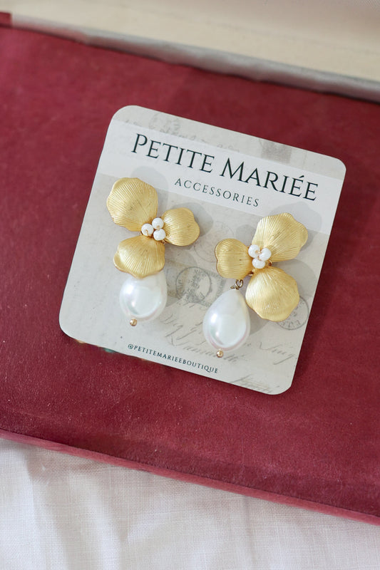 Eliza Gold Floral Earrings