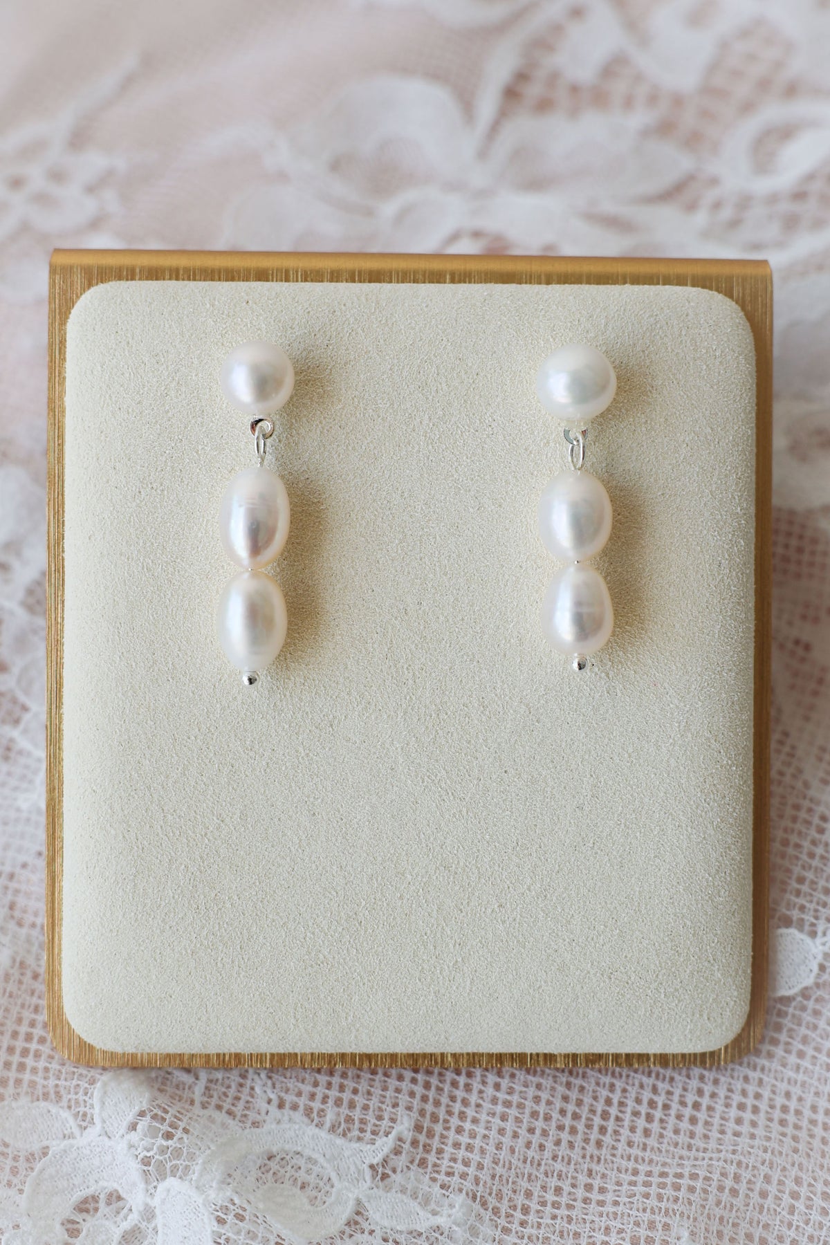 Pearl and Silver Earrings for Wedding