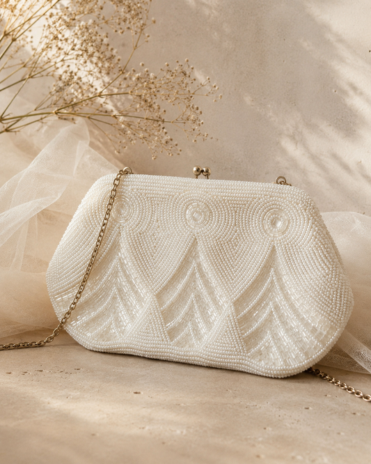 Vintage Beaded Bridal Clutch for Wedding