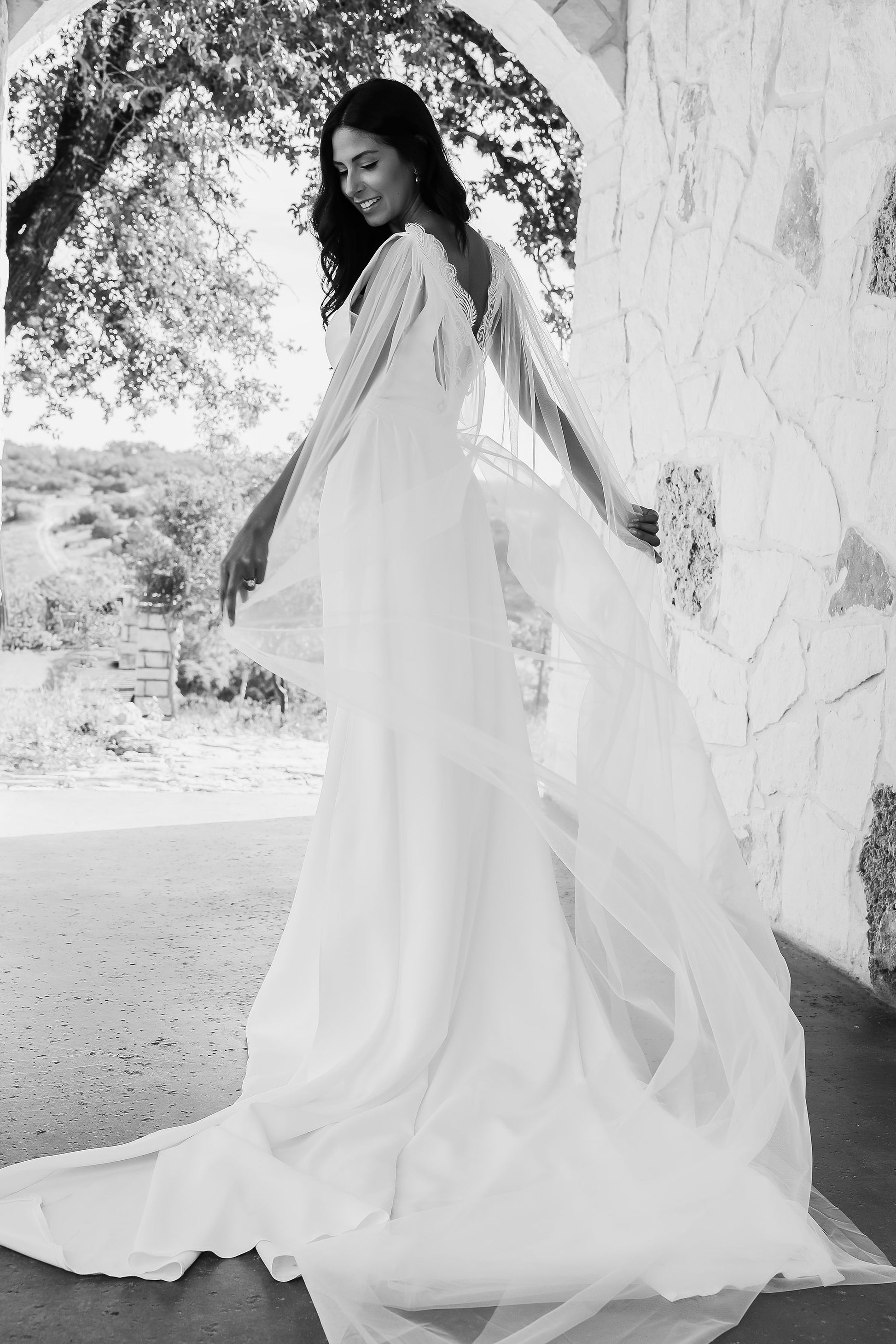 wedding dress lace cape Anna Cape