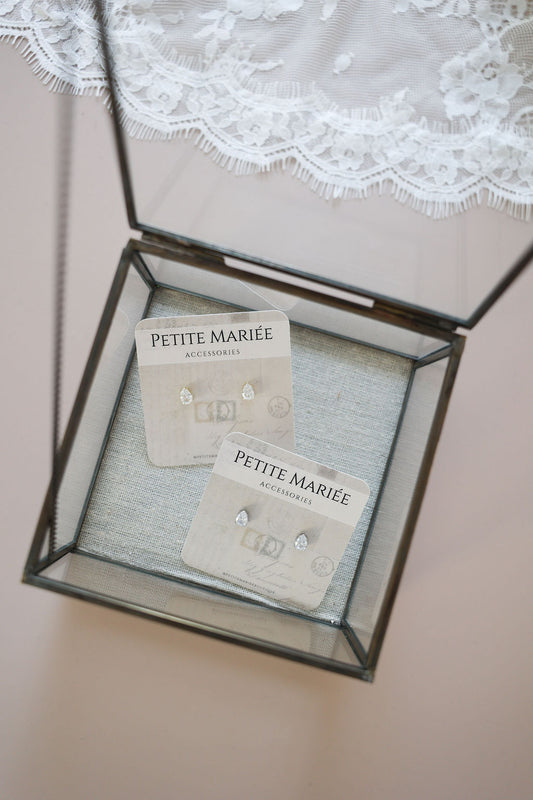 Pear Shaped Crystal Wedding Earring