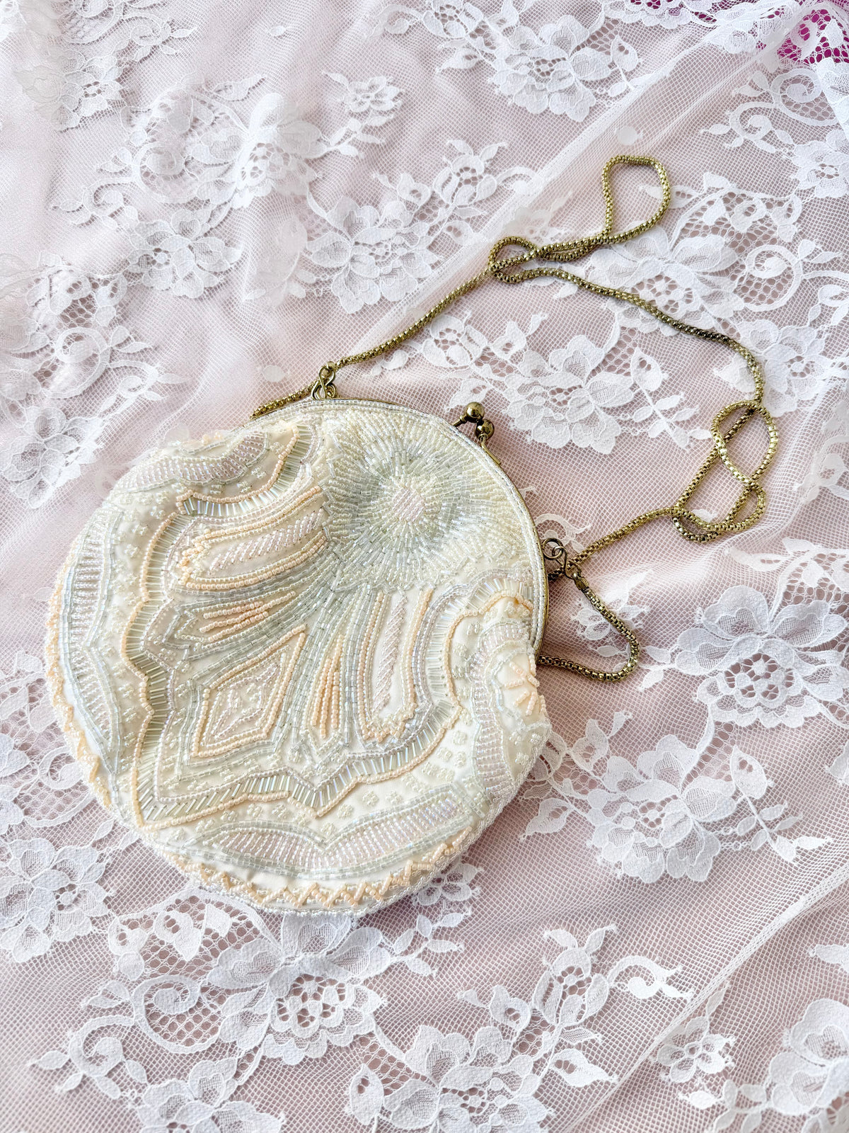 Beaded Vintage Bridal Purse 