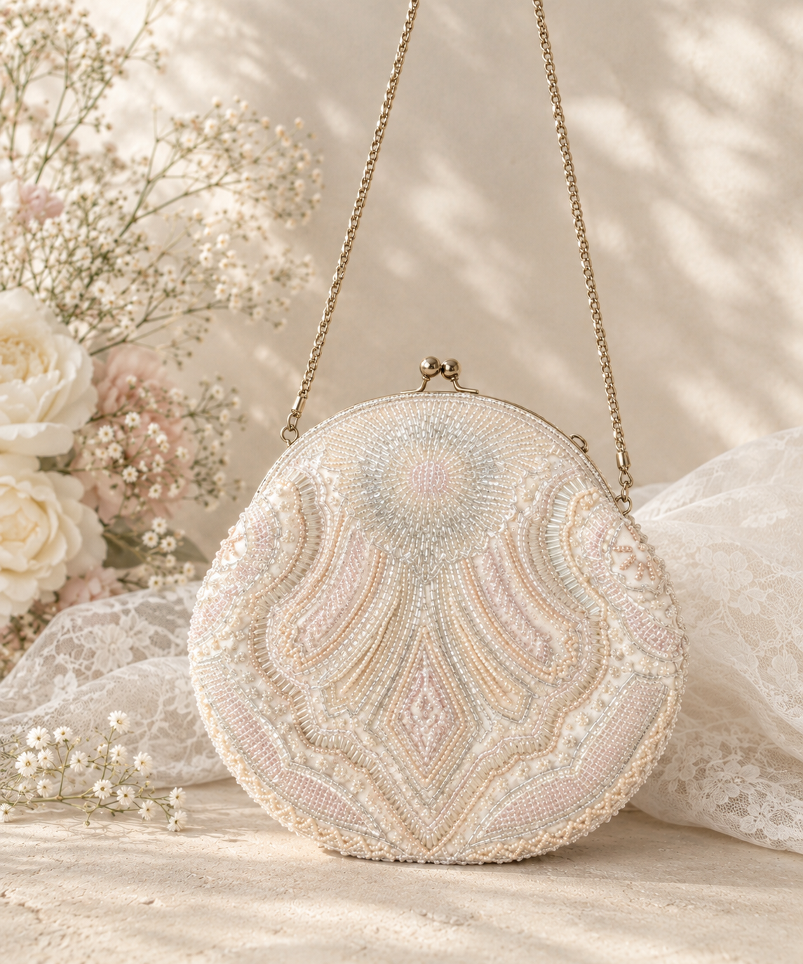 Beaded Vintage Bridal Purse 